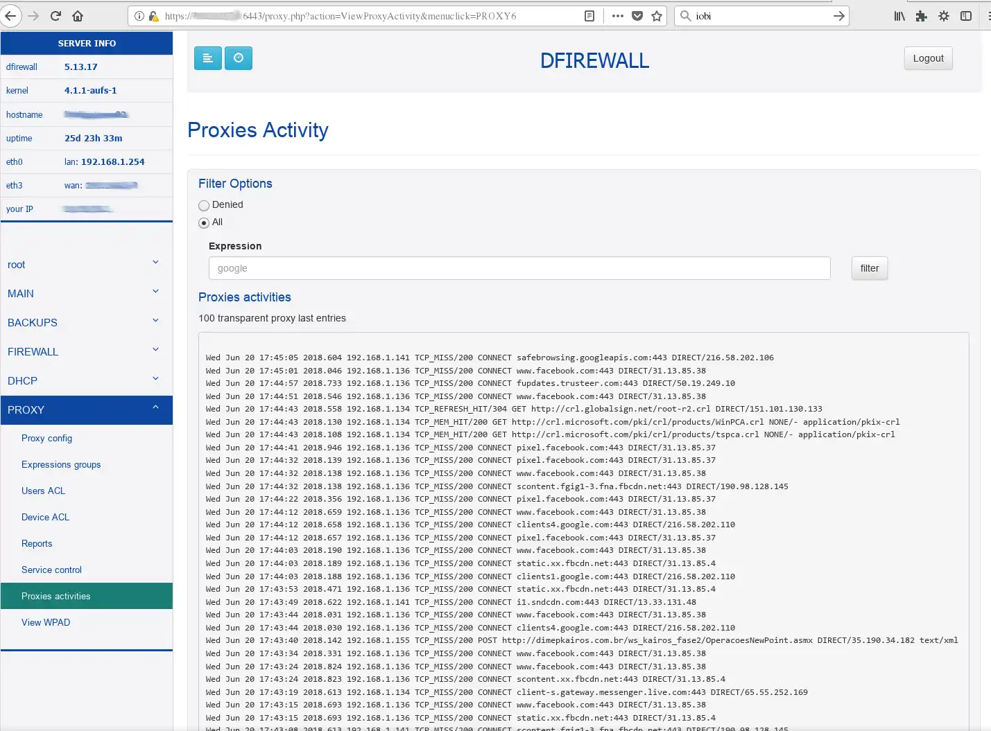 Download web tool or web app dfirewall