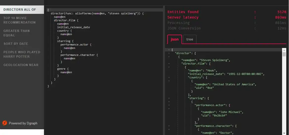 Download web tool or web app Dgraph