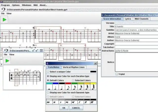 Download web tool or web app DGuitar: a Guitar Pro viewer, player