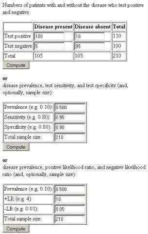 Download web tool or web app Diagnostic Test Calculator to run in Linux online