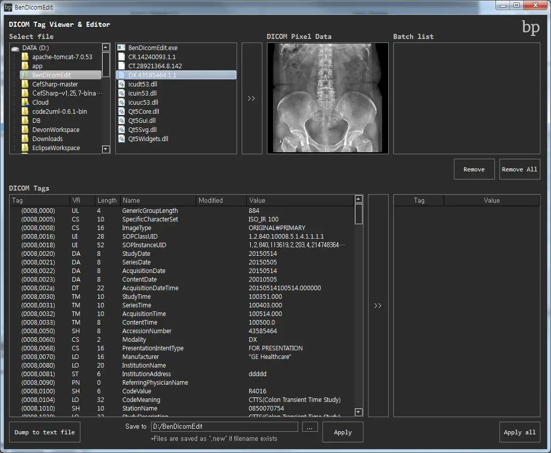 Download web tool or web app DICOM Viewer  Editor to run in Windows online over Linux online