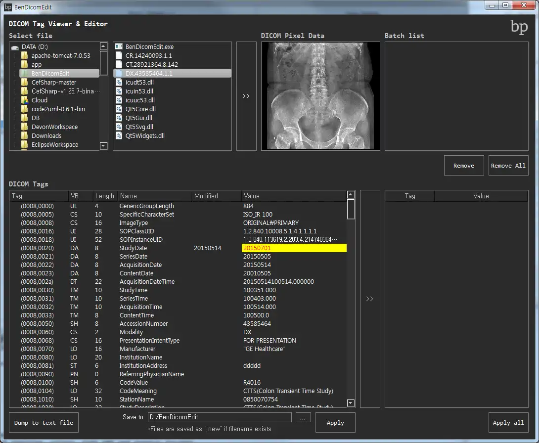 Download web tool or web app DICOM Viewer  Editor to run in Windows online over Linux online