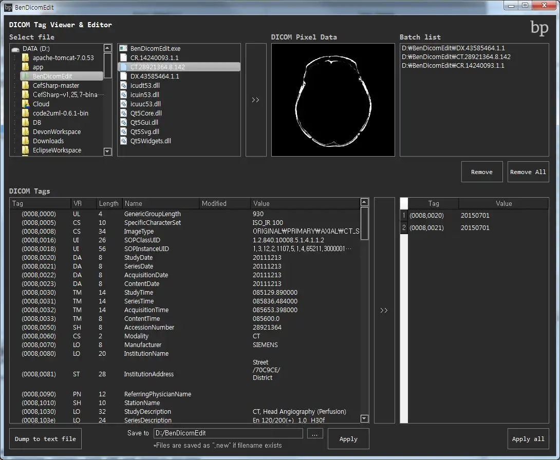 Download web tool or web app DICOM Viewer  Editor to run in Windows online over Linux online