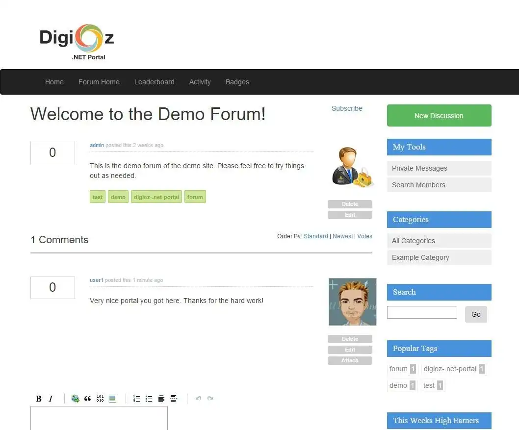 Download web tool or web app DigiOz .NET Portal