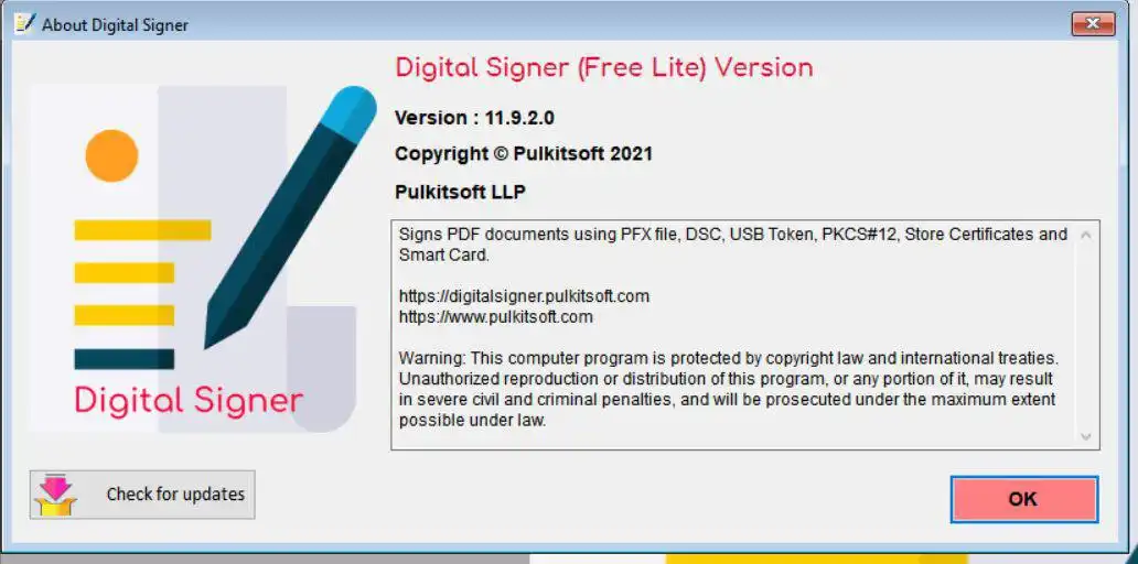 Download web tool or web app Digital Signer Lite