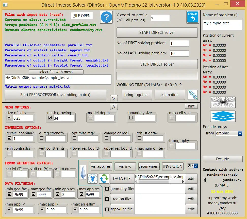 Download web tool or web app DiInSo to run in Windows online over Linux online