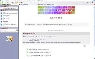 Download web tool or web app dir2web CMS webinterface