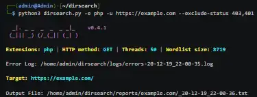 Download web tool or web app dirsearch