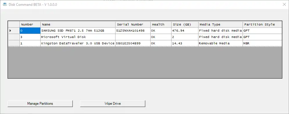 Download web tool or web app Disk Command