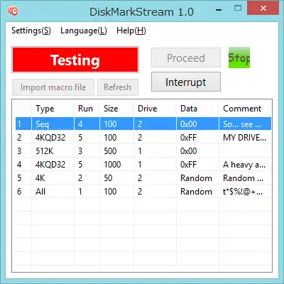 Download web tool or web app DiskMarkStream