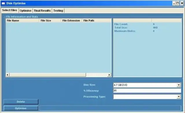 Download web tool or web app Disk Optimise