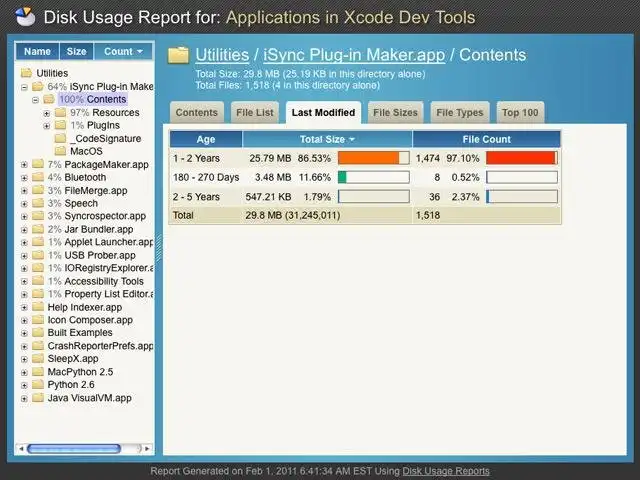 Download web tool or web app Disk Usage Reports