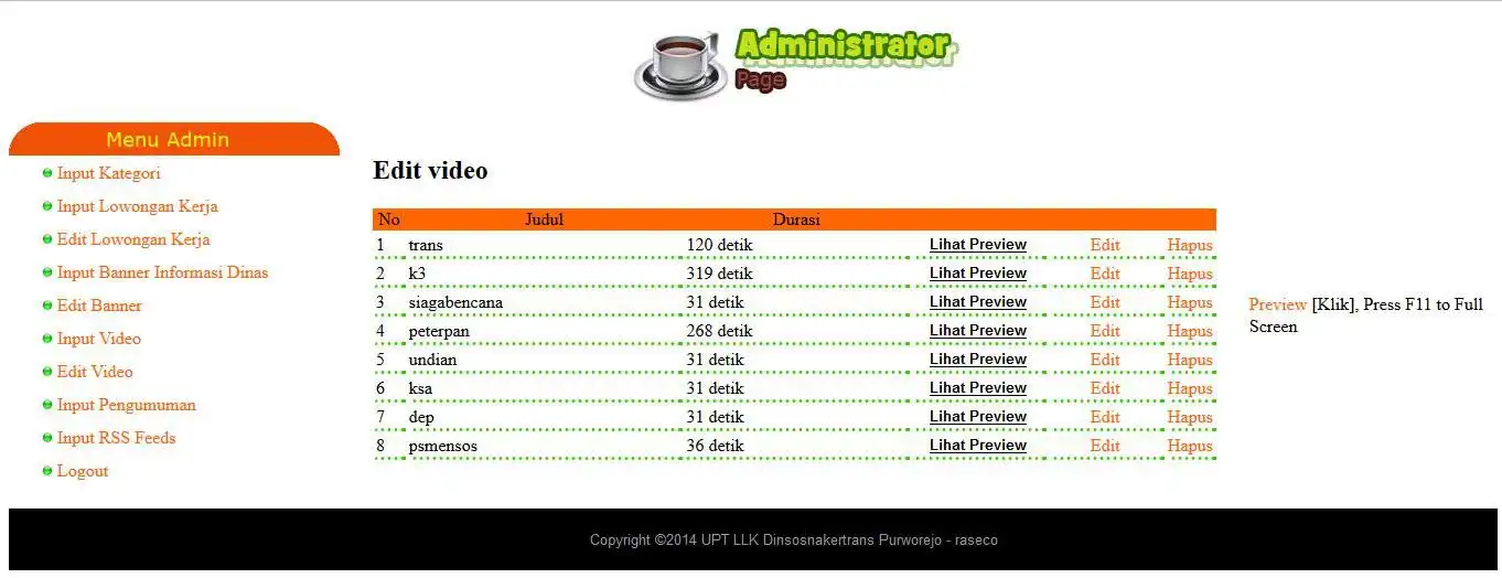 Download web tool or web app Display Information