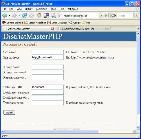 Download web tool or web app DistrictMasterPHP