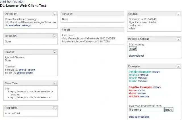 Download web tool or web app DL-Learner