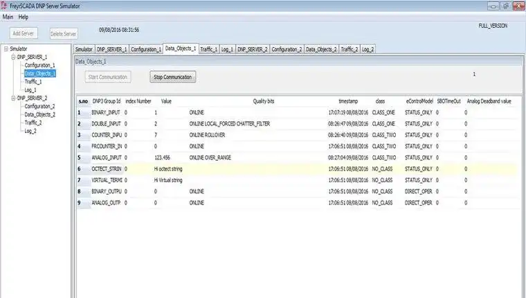 Download web tool or web app DNP3 RTU Outstation Server Simulator