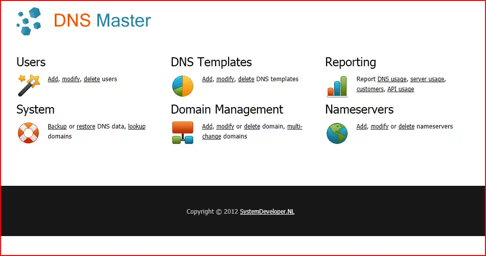 Download web tool or web app DNS Master