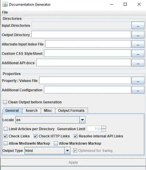 Download web tool or web app DocJGenerator