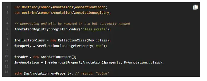 Télécharger l'outil Web ou l'application Web Doctrine Annotations