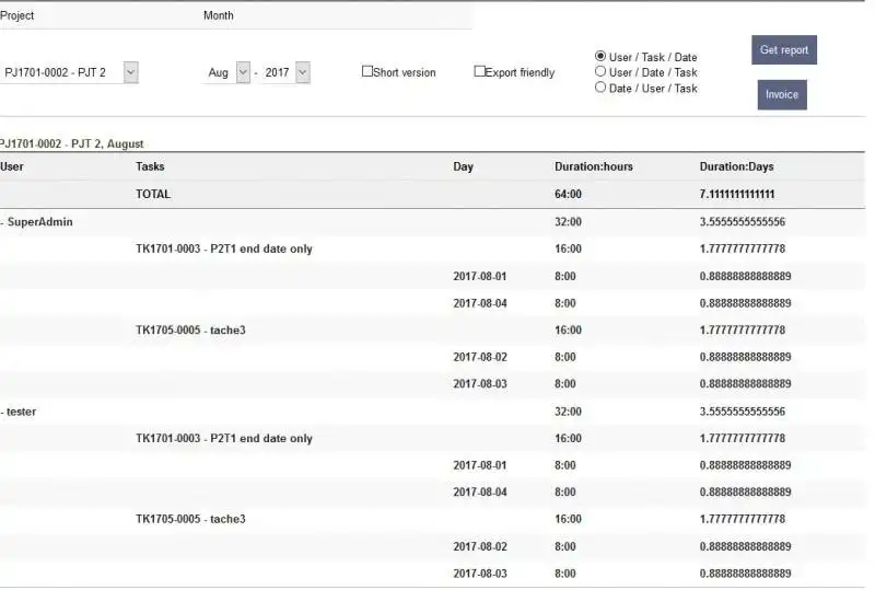 Scarica lo strumento web o l'app web Dolibarr timesheet