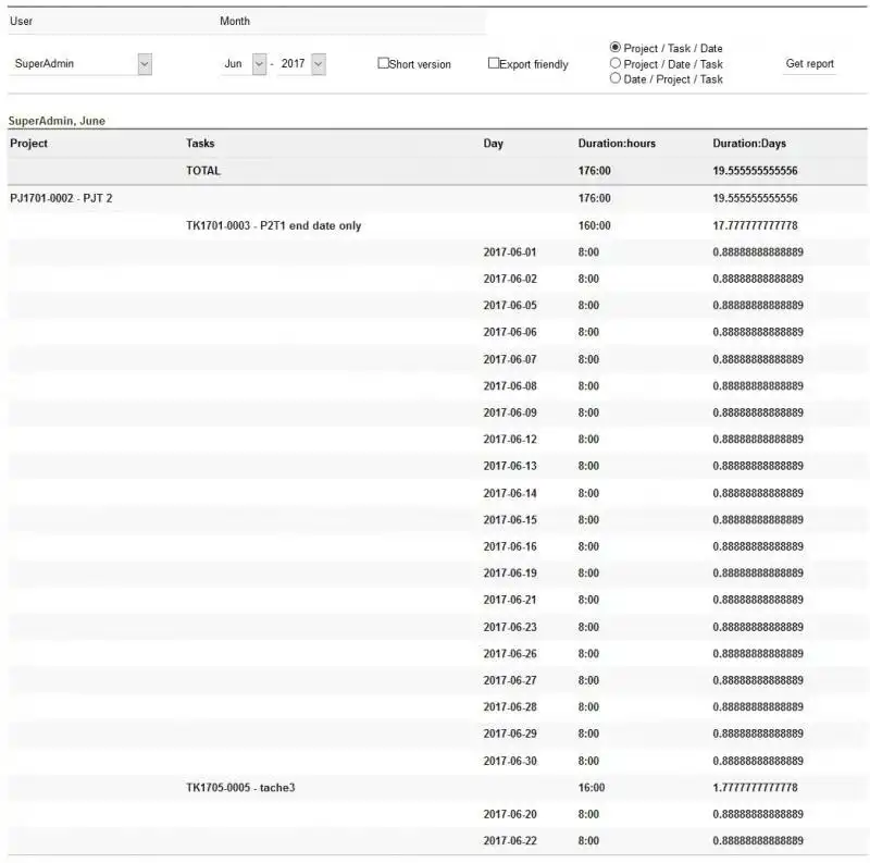 Scarica lo strumento web o l'app web Dolibarr timesheet