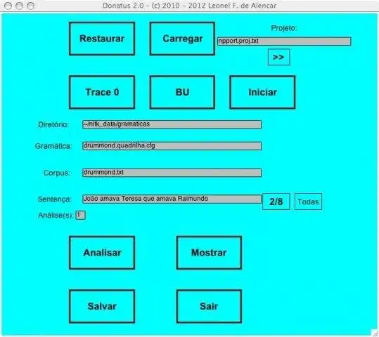 Download web tool or web app Donatus Parsing Tools for Portuguese