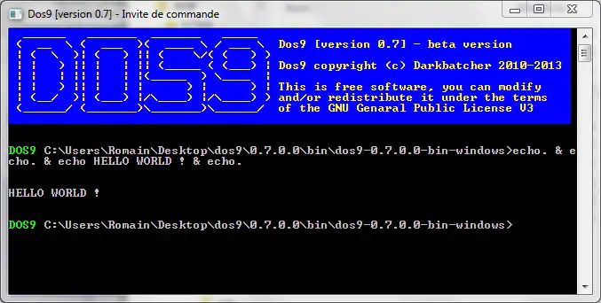 Download web tool or web app Dos9