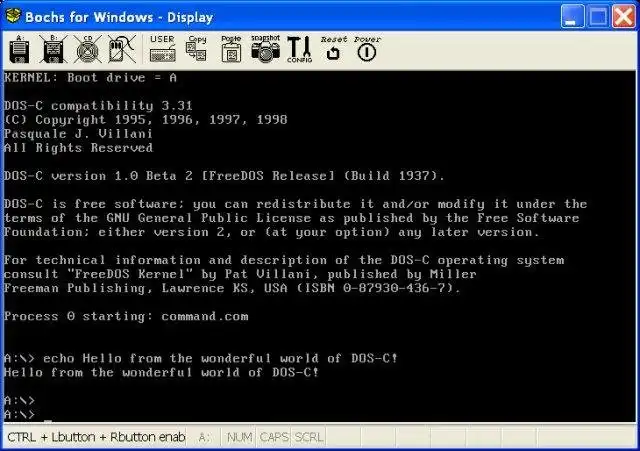 Download web tool or web app DOS-C: an MS-DOS compatible OS