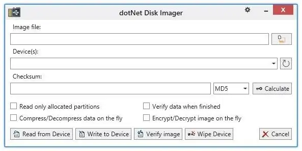 Download web tool or web app dotNet Disk Imager