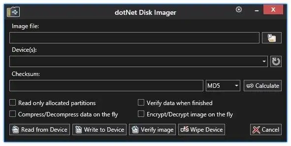 Download web tool or web app dotNet Disk Imager