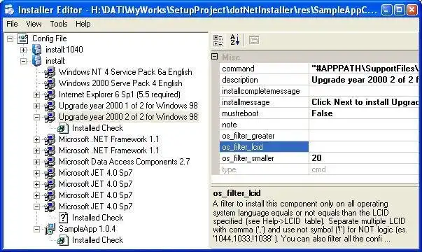 Download web tool or web app dotNetInstaller