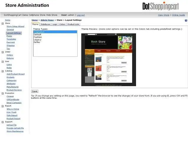 Download web tool or web app DotShoppingCart