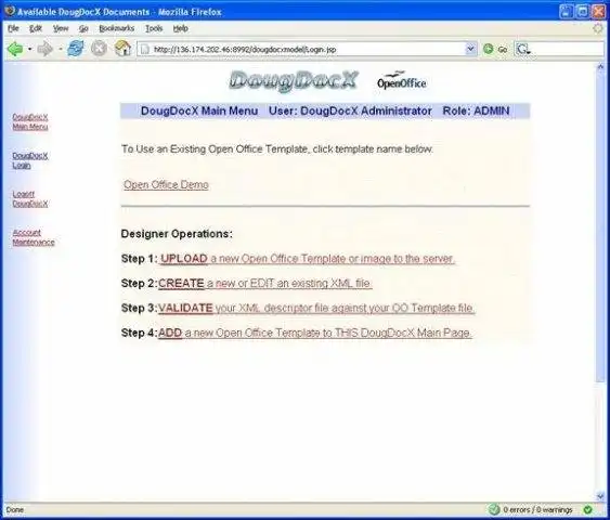 Download web tool or web app DougDocX