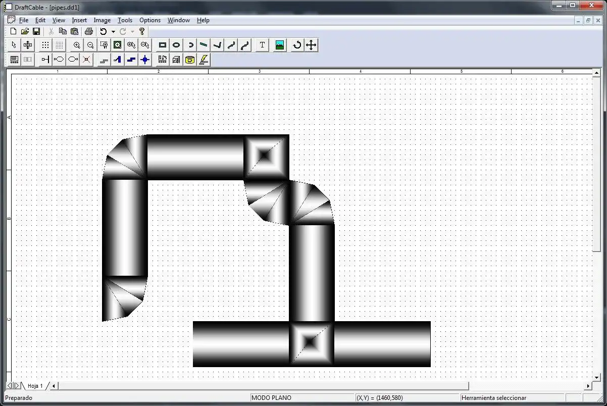 Download web tool or web app DraftCable to run in Windows online over Linux online