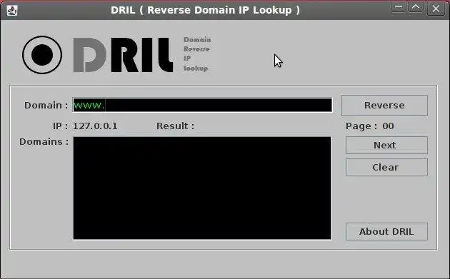 Download web tool or web app DRIL ( Domain Reverse IP Lookup)