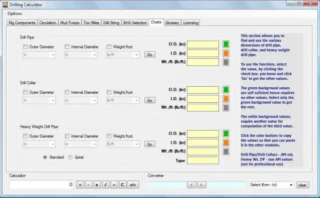 Download web tool or web app Drilling Calculator