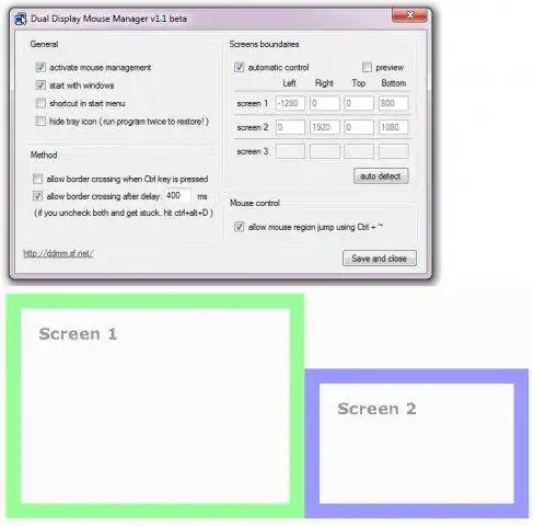 Download web tool or web app Dual Display Mouse Manager