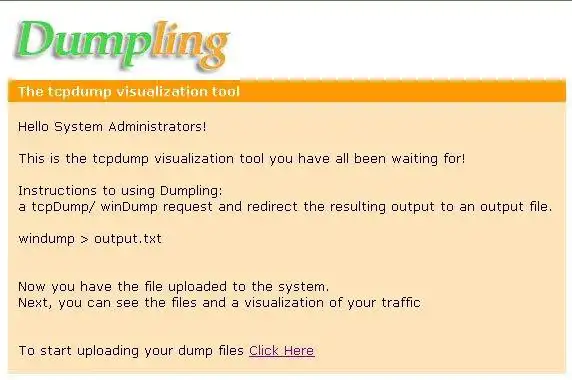 Download web tool or web app Dumpling Network Visualization Tool to run in Windows online over Linux online