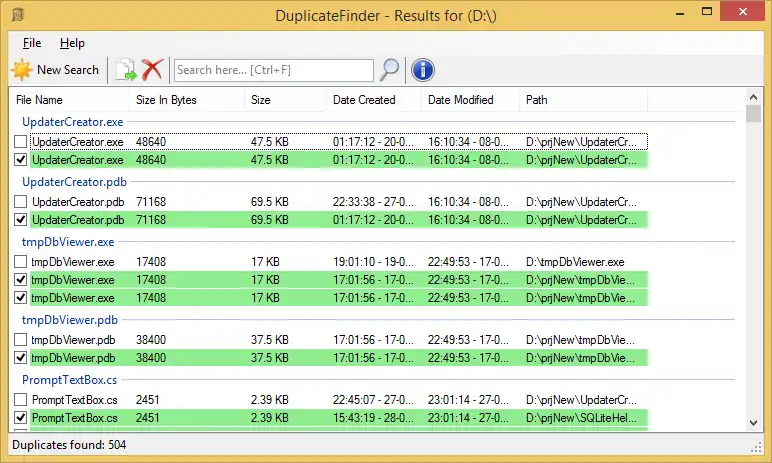 Download web tool or web app DuplicateFinder