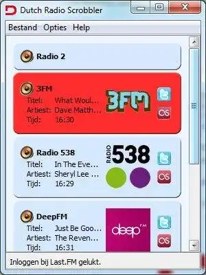 Download web tool or web app Dutch Radio Scrobbler