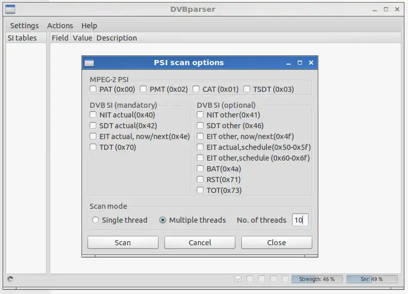 Загрузите веб-инструмент или веб-приложение DVB-parser