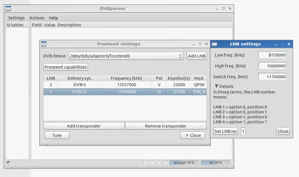 Download web tool or web app dvb-parser