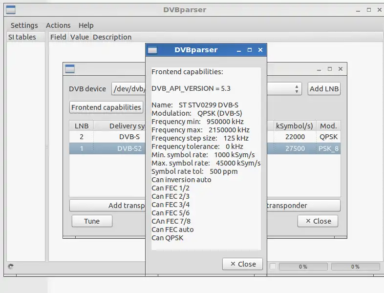 Download web tool or web app dvb-parser