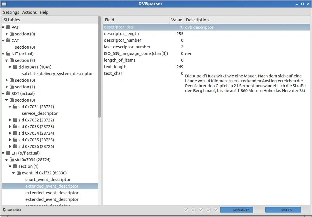 Download web tool or web app dvb-parser