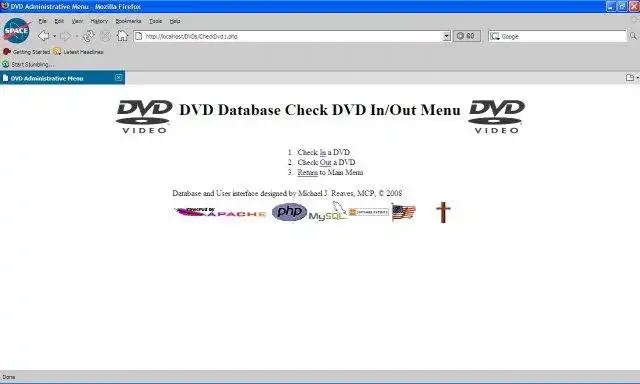 Download web tool or web app DVD Database