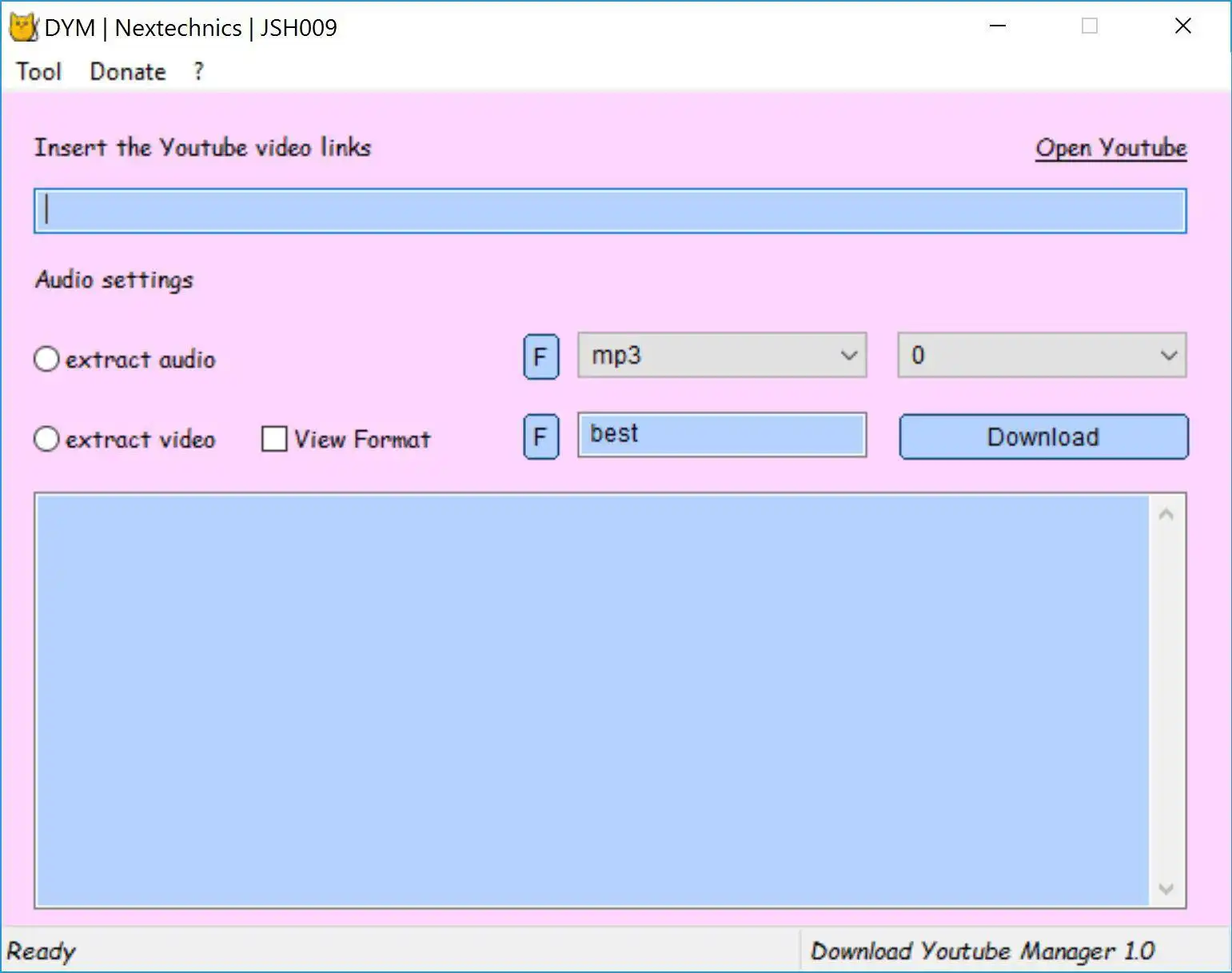 Download web tool or web app DYM youtube-dl gui