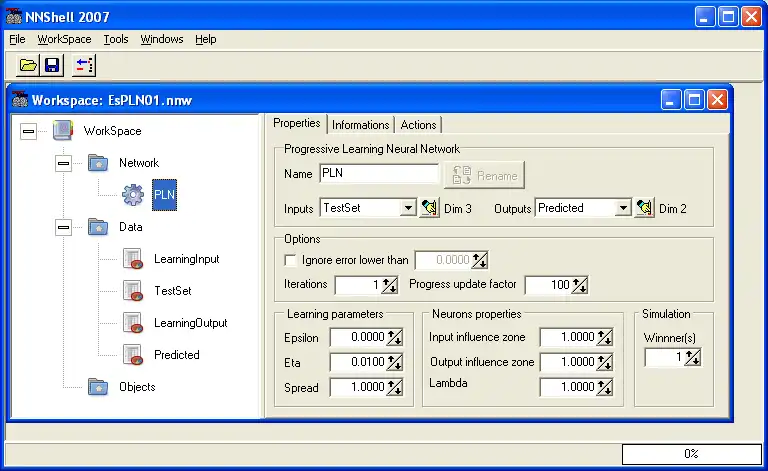 Download web tool or web app eANN to run in Windows online over Linux online