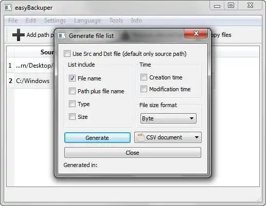 Download web tool or web app easyBackuper