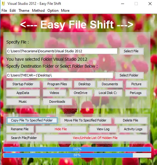 Download web tool or web app Easy File Shift