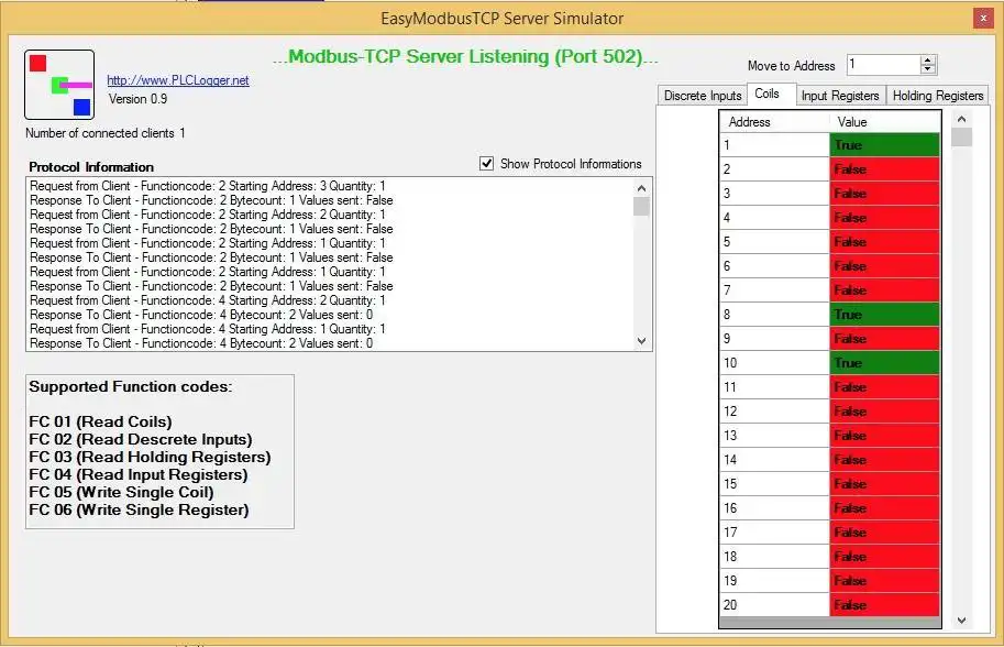 Download web tool or web app EasyModbusTCP Server Simulator .NET/JAVA to run in Linux online